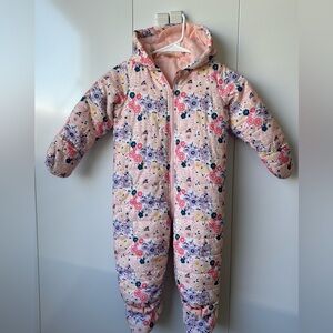 First Impressions Pink Floral Snowsuit size 24 months